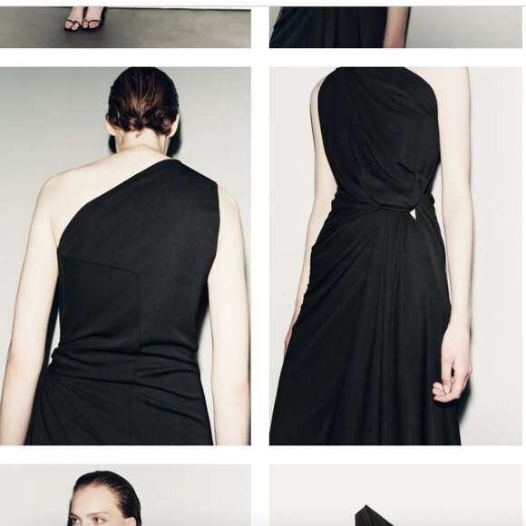 ZARA DRAPED ASYMMETRIC DRESS ZW COLLECTION SZ M NWT - Picture 7 of 9